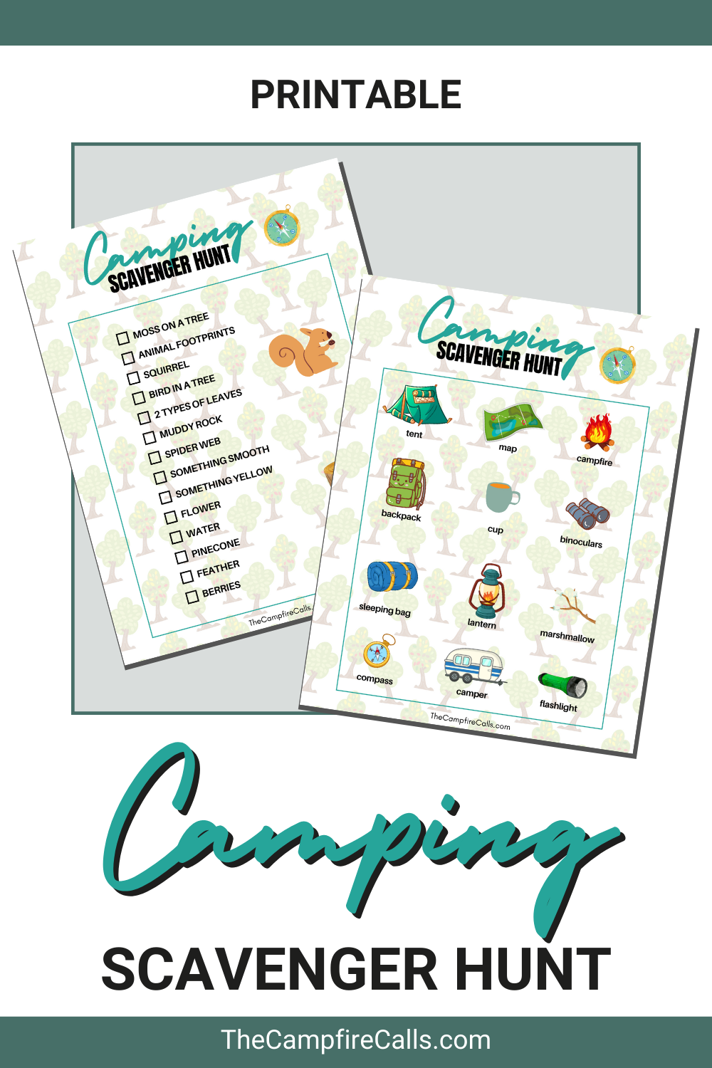 Download this free Scavenger Hunt Printable Set and create a fun and memorable camping trip while enjoying the great outdoors.
