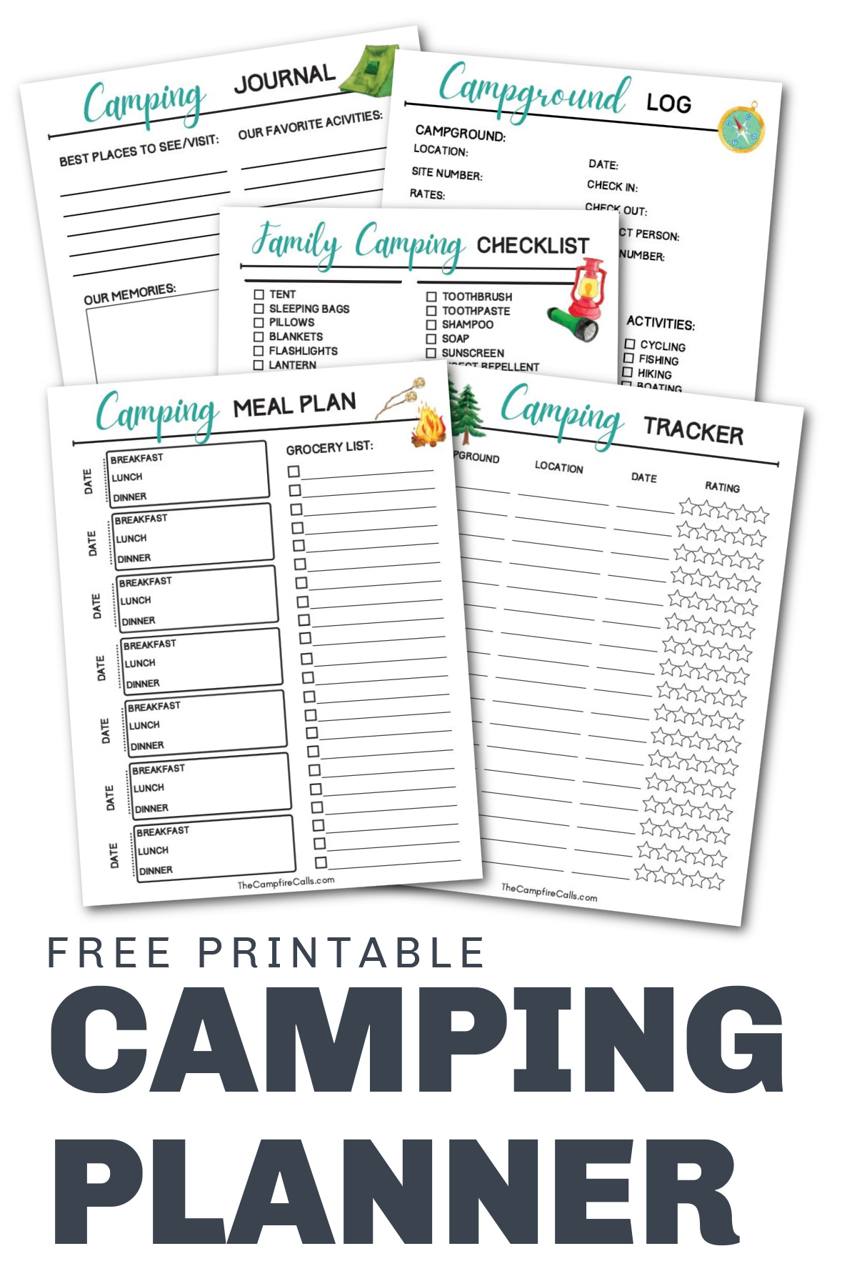 Use this Camping Planner Printable Bundle to plan family camping adventures and record all your camping memories for years to come.