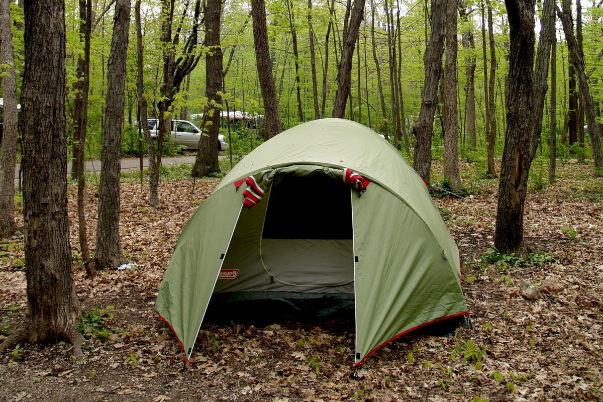 Tent in High Cliff State Park